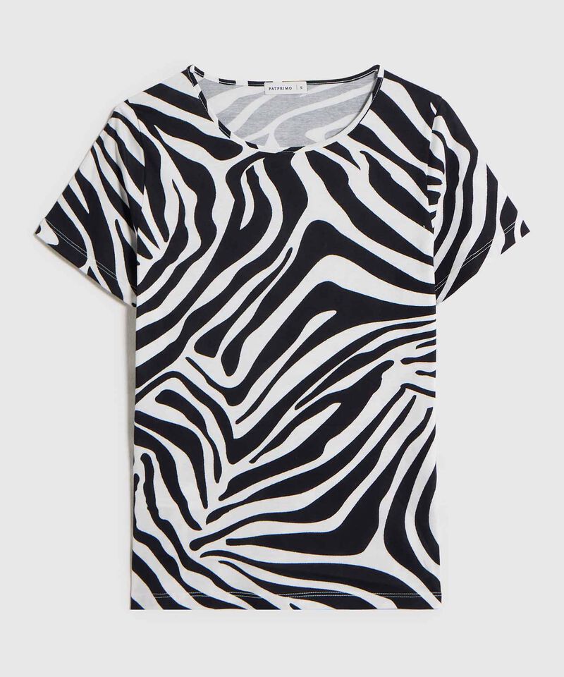 Camiseta Estampada de Corte Recto para Mujer