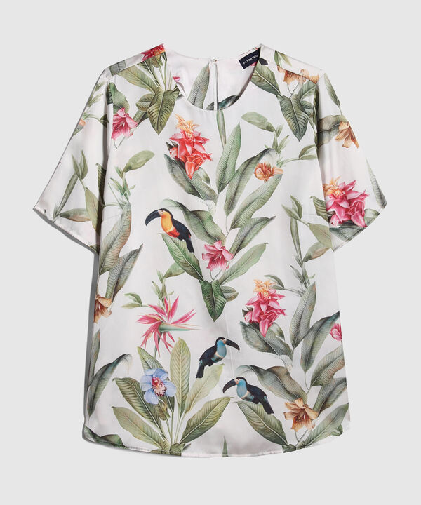 Blusa Estampada Fluida