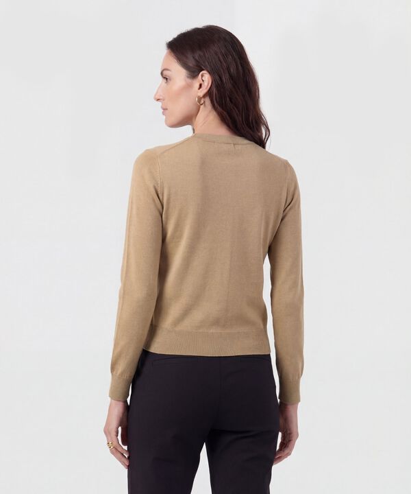 C&aacute;rdigan Cl&aacute;sico Cuello Redondo Mujer