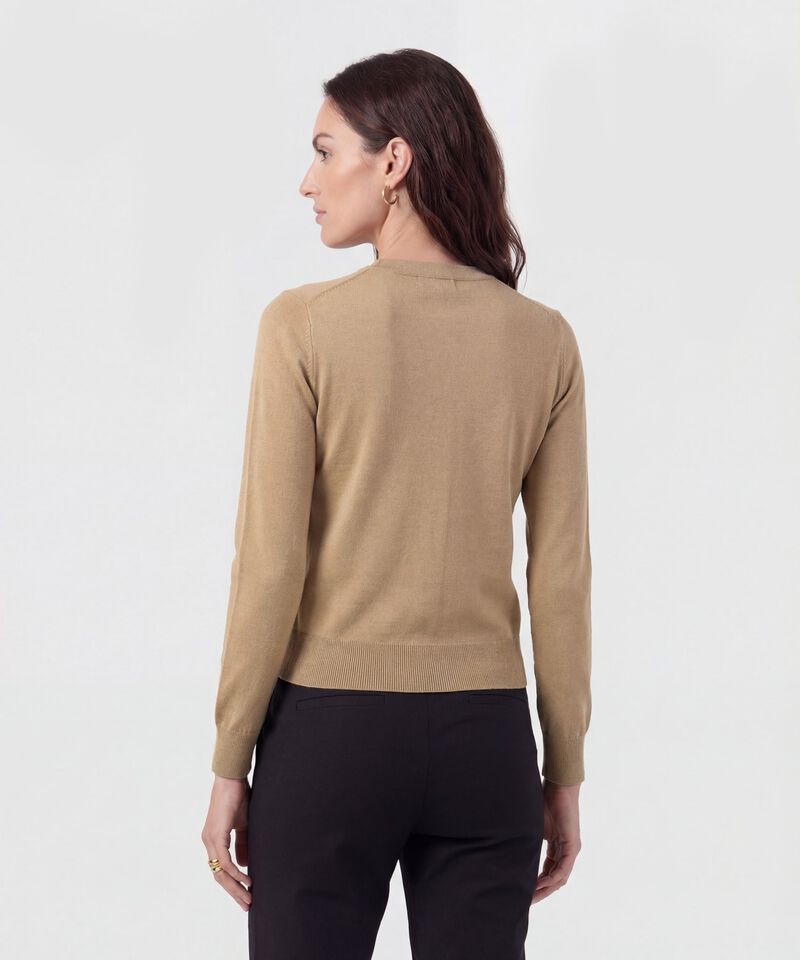 C&aacute;rdigan Cl&aacute;sico Cuello Redondo Mujer