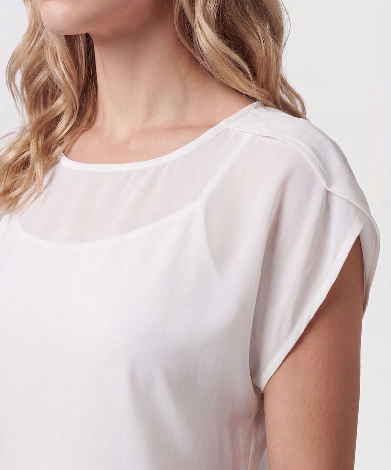 Blusa Manga Capa Corta Para Mujer