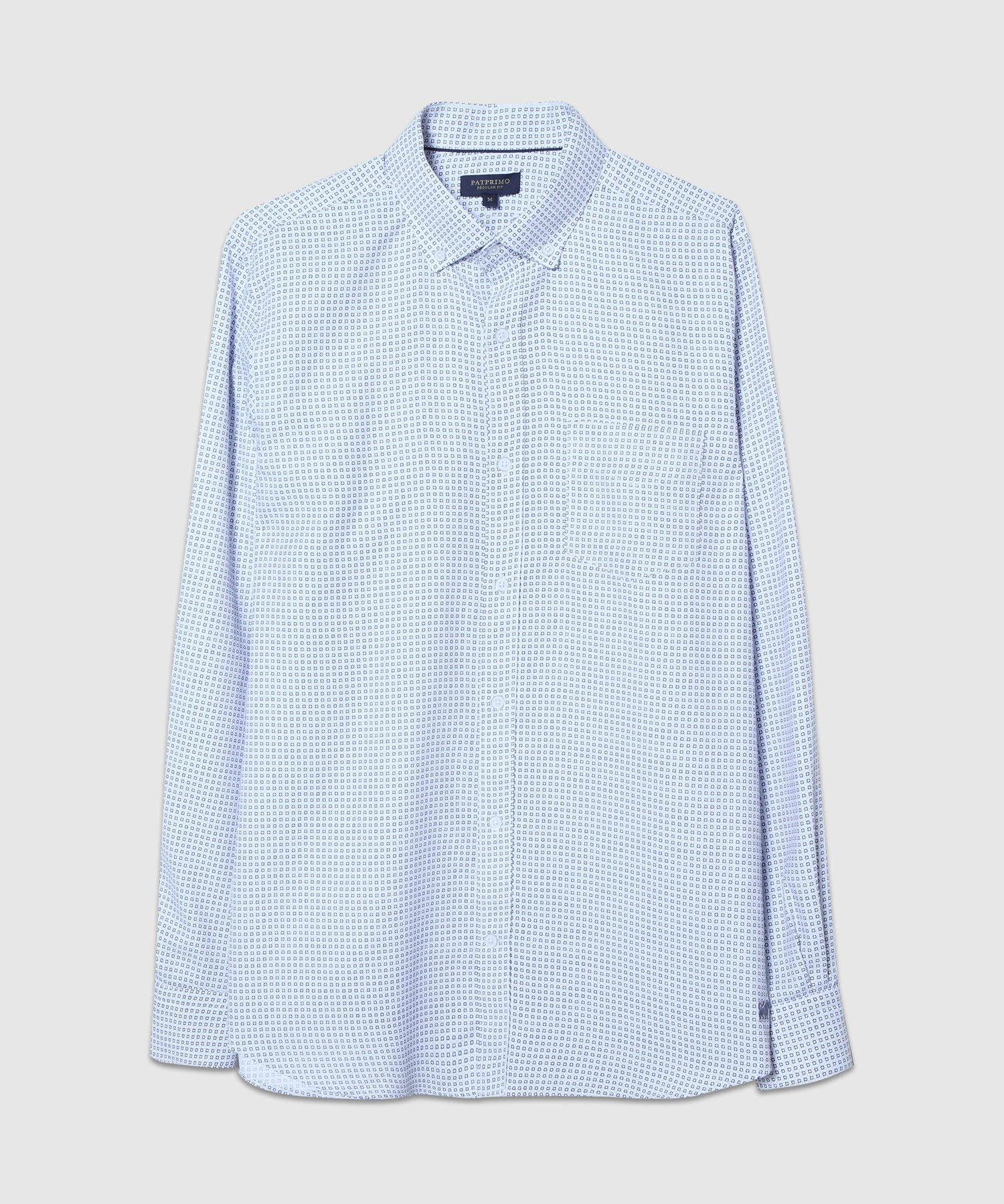 Camisa Corbatera Manga Larga Estampado Ceallo Button Down Regular