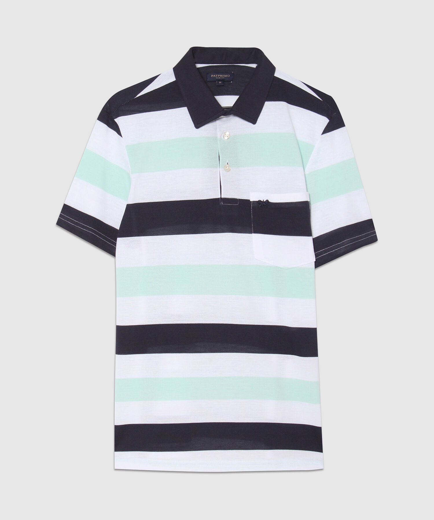 Polo  Cuello Duro, Con Bolsillo Y Silueta Slim Fit, Campiello