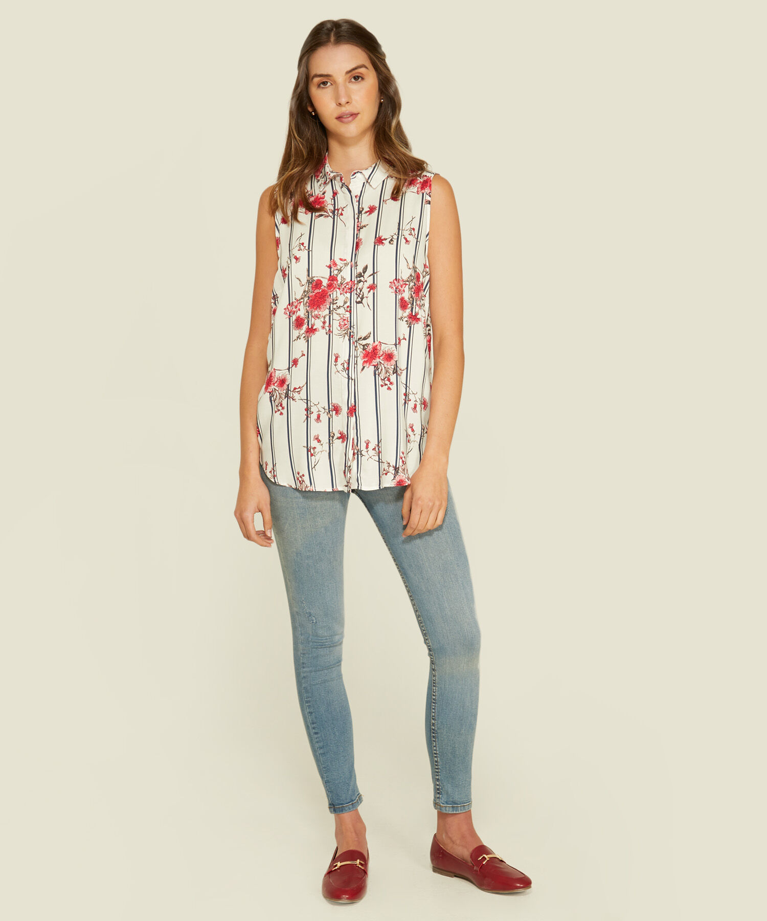 Camisa Manga Sisa Estampada