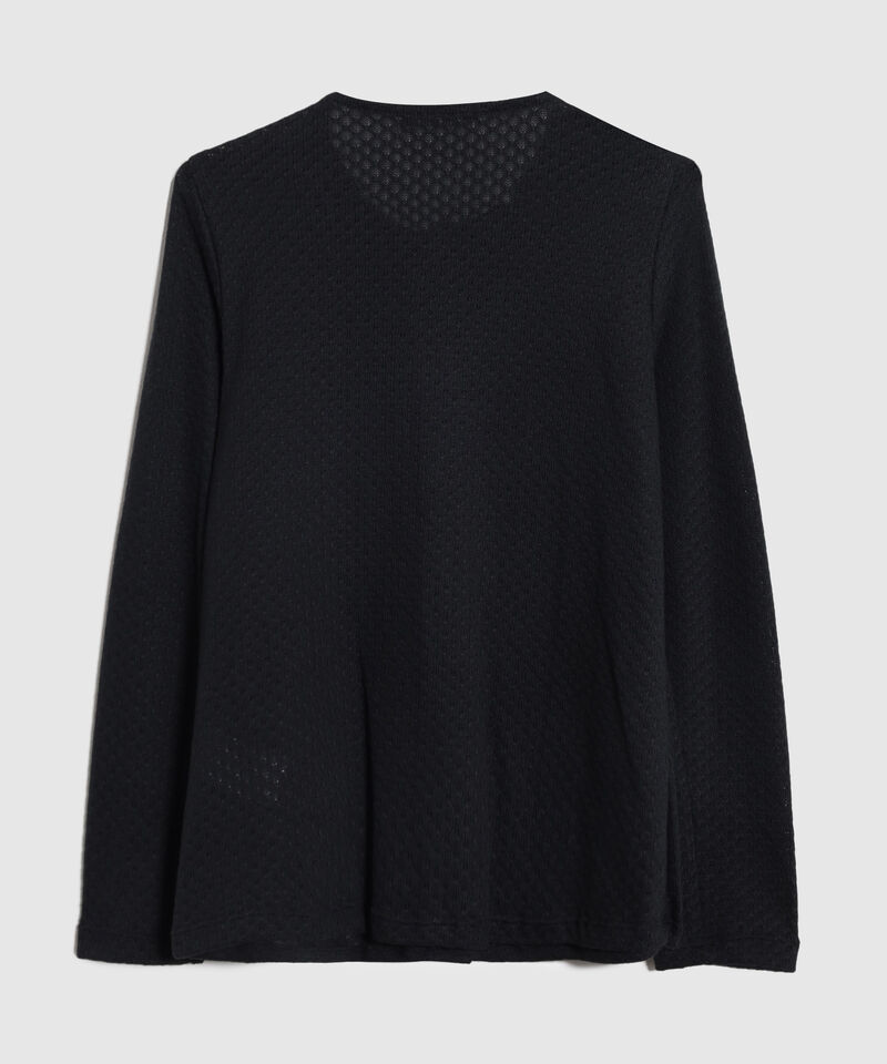 Saco Cárdigan Mujer Cuello Redondo Botones