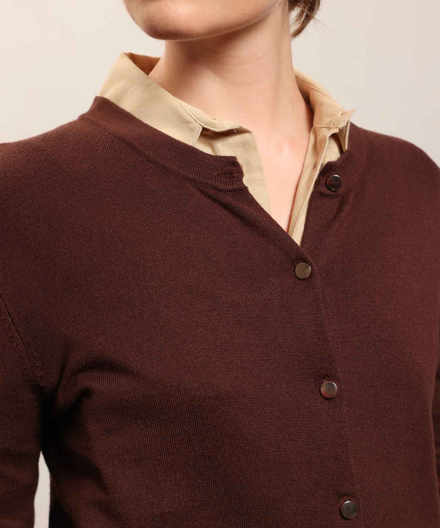 Saco Tipo Cardigan Unicolor 