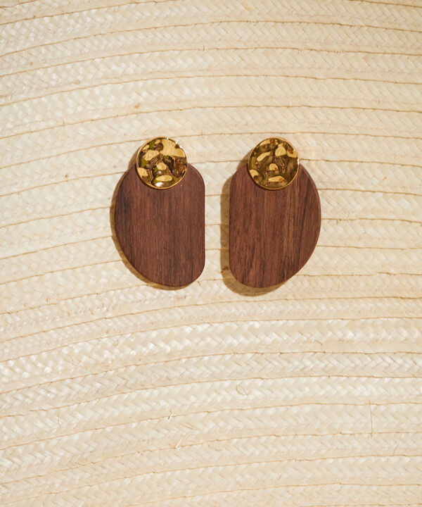 Topos En Madera Y Baño Oro 24K