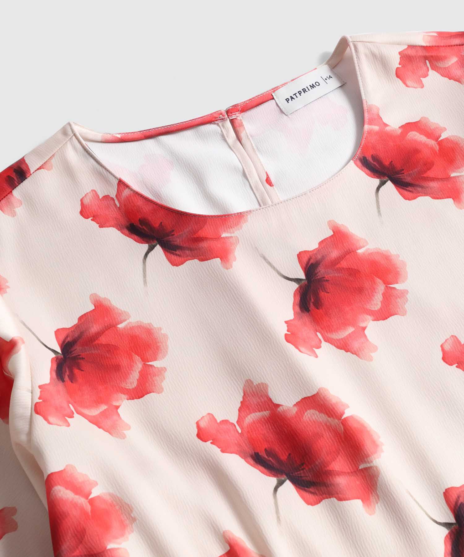 Vestido con Elástico en Cintura y Manga Mariposa Para Mujer Curvy