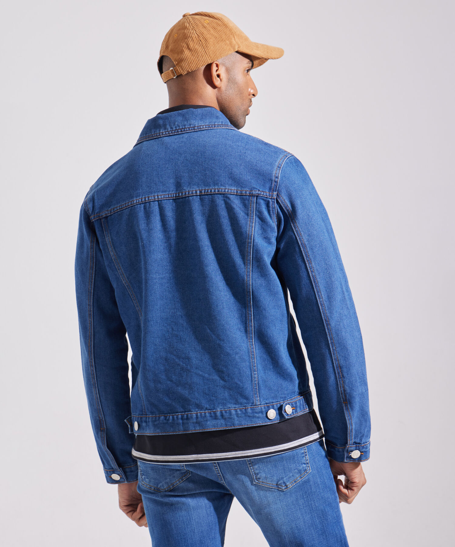 Chaqueta Trucker Azul Medio Oscuro
