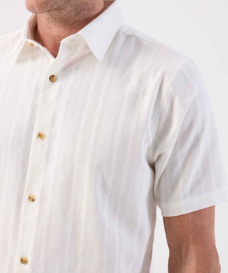 Camisa de Manga Corta Texturizada para Hombre