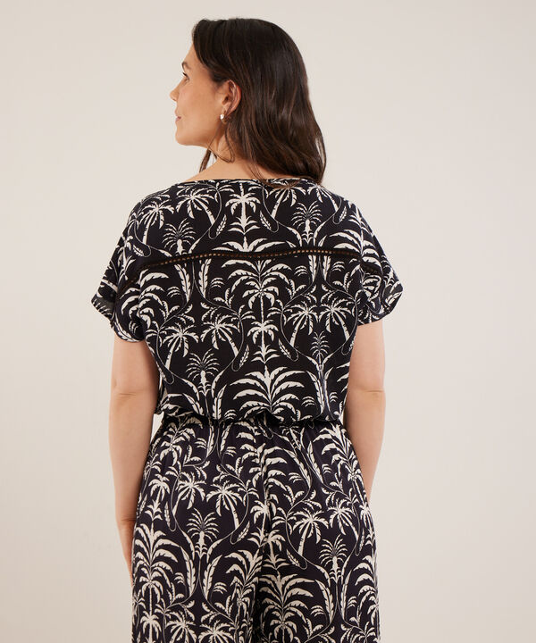 Blusa Manga Corta Corrida Estampada image number null