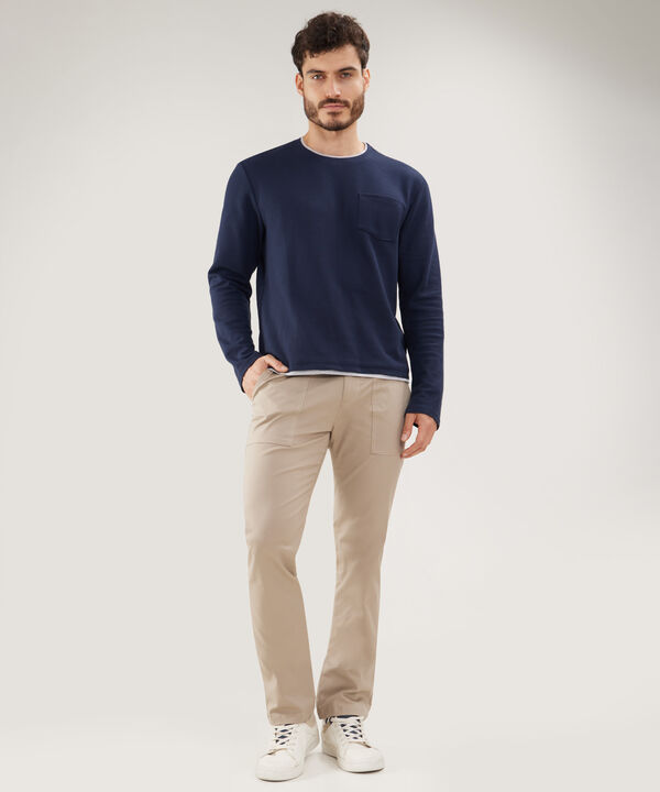 Pantalón Moda Unicolor Con Bolsillos, Silueta Regular Fit, Safari Soft Línea Moda