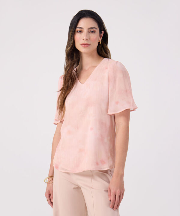 Blusa Cuello V Con Detalle  image number null