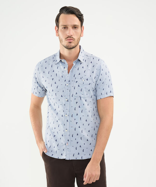 Camisa Estampado de Barcos