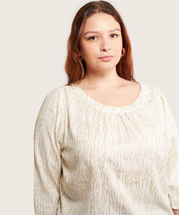 Blusa Manga 3/4   Estampada