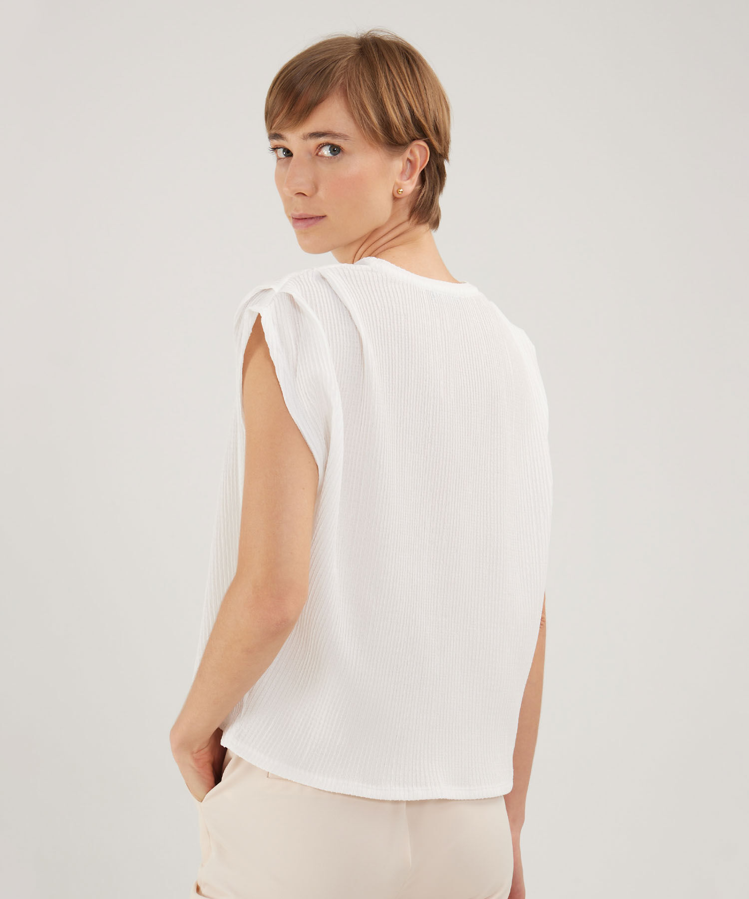 Camiseta Unicolor Texturizada