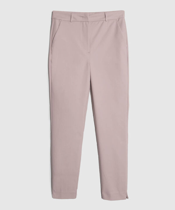 Pantalón Clasico Unicolor Bolsillo Diagonales