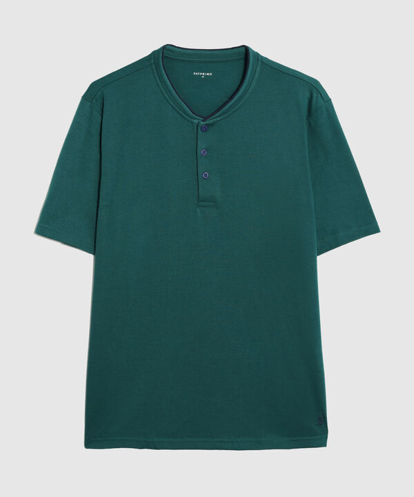 Pijama Corta Con Botones Hombre