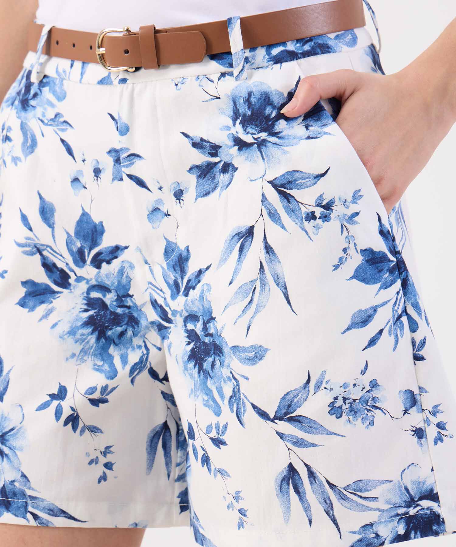 Bermuda Para Mujer Estampado Floral