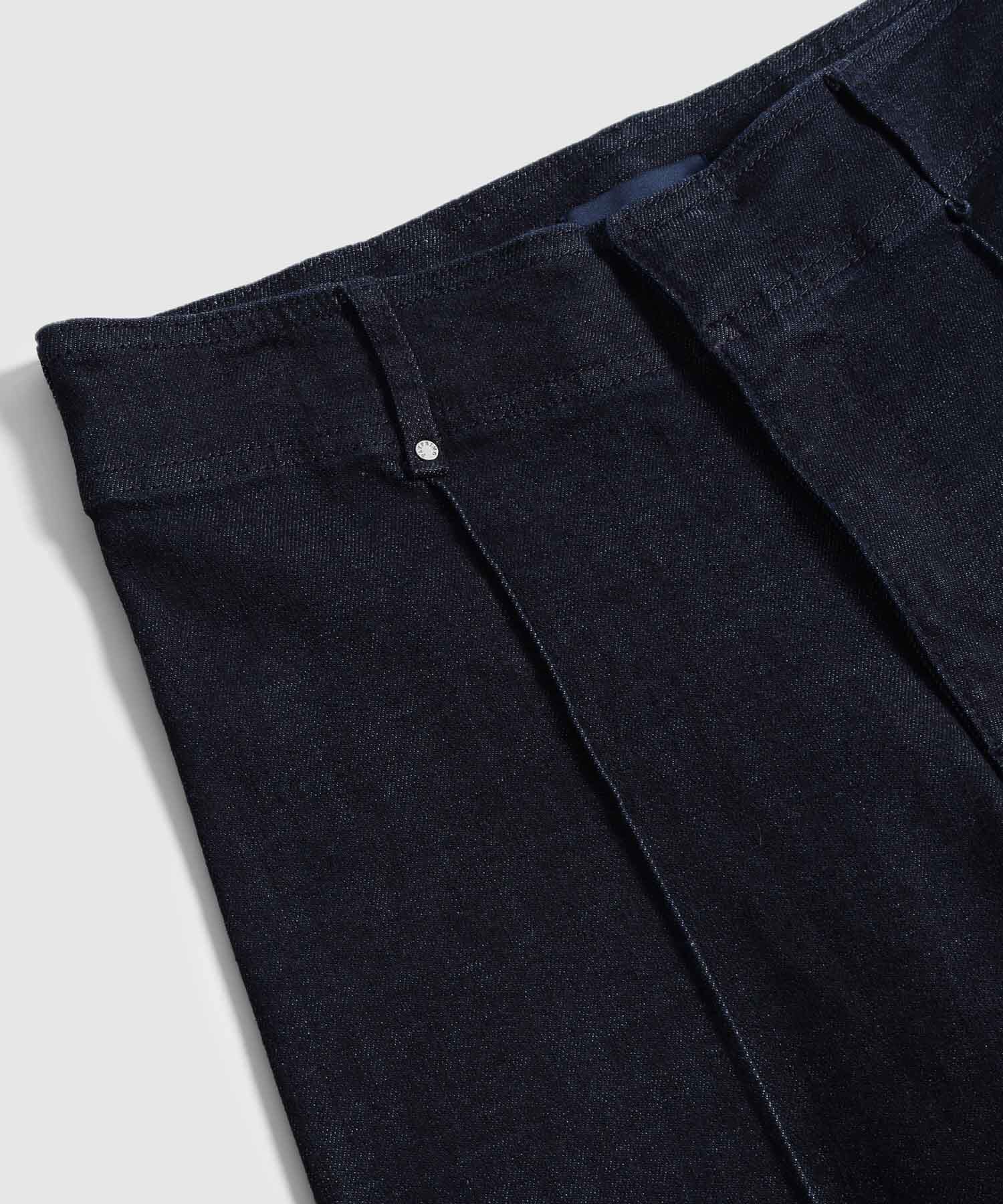 Jean Wide Leg con Costura Frontal para Mujer