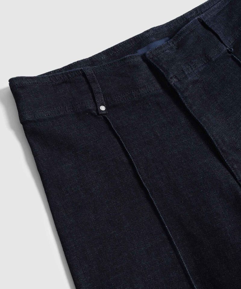 Jean Wide Leg con Costura Frontal para Mujer