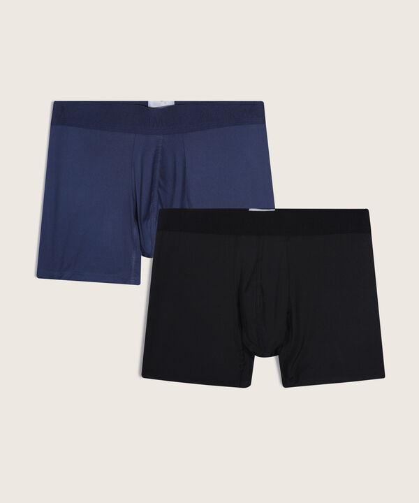 Combo Pantaloncillo X 2 Boxer Medio Microfibra Paq X2 Unicolores Igual Vte