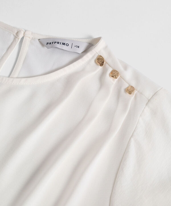 Blusa Con Botones En Hombro Para Mujer Curvy