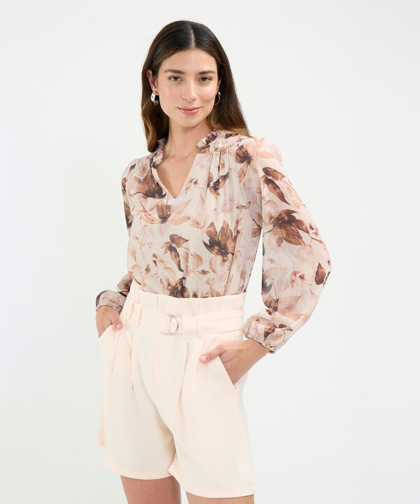 Blusa Estampada con Lurex image number null