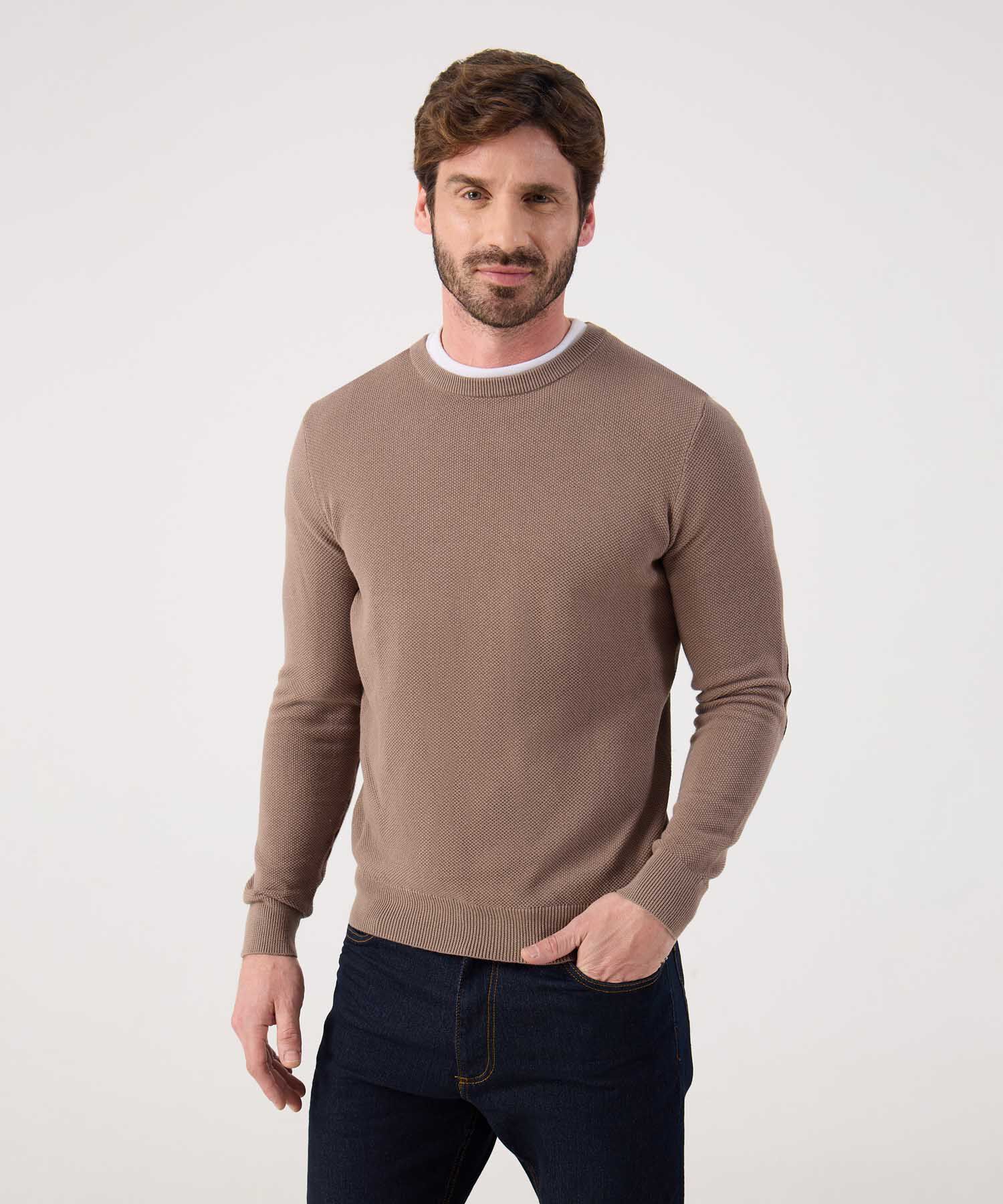 Buzo Unicolor Con Textura 