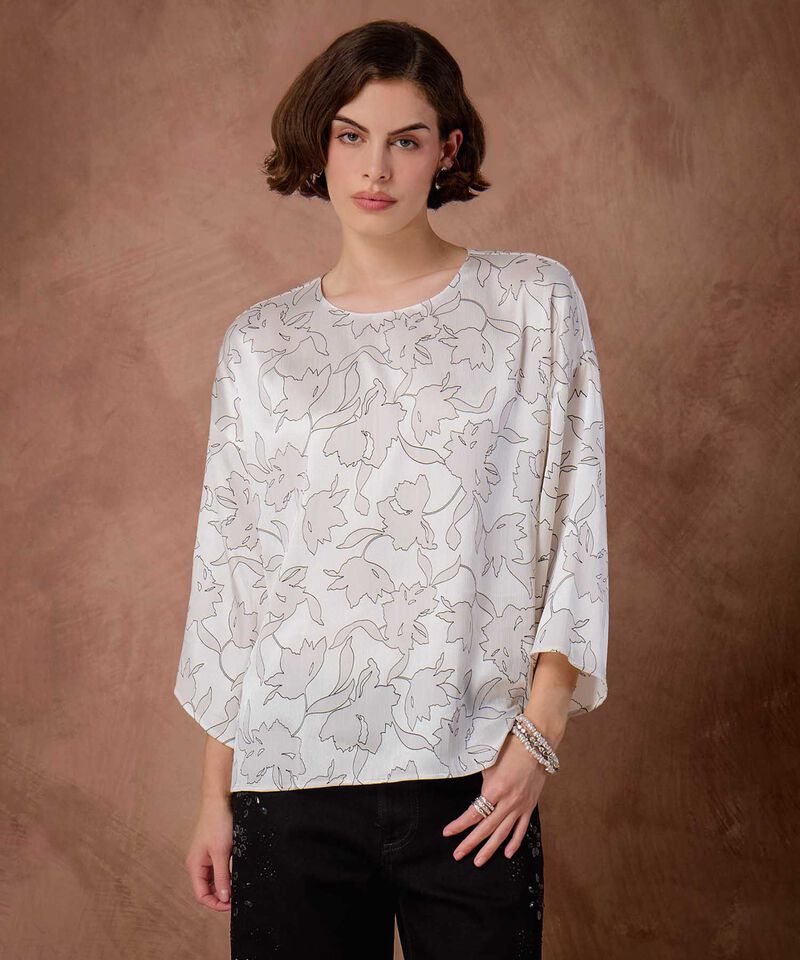 Blusa Estampada Manga 3/4 