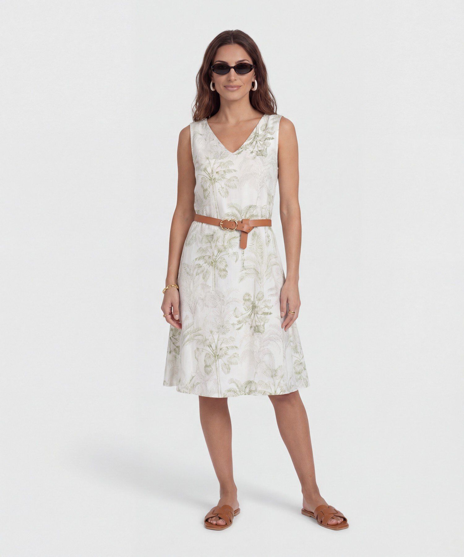 Vestido Corto Estampado Manga Sisa 