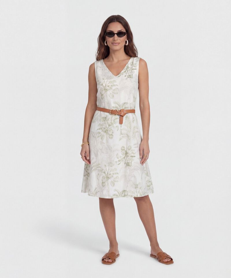 Vestido Corto Estampado Manga Sisa 