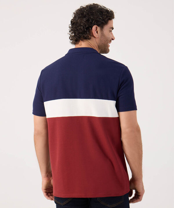 Polo En Bloques Con Bordado 