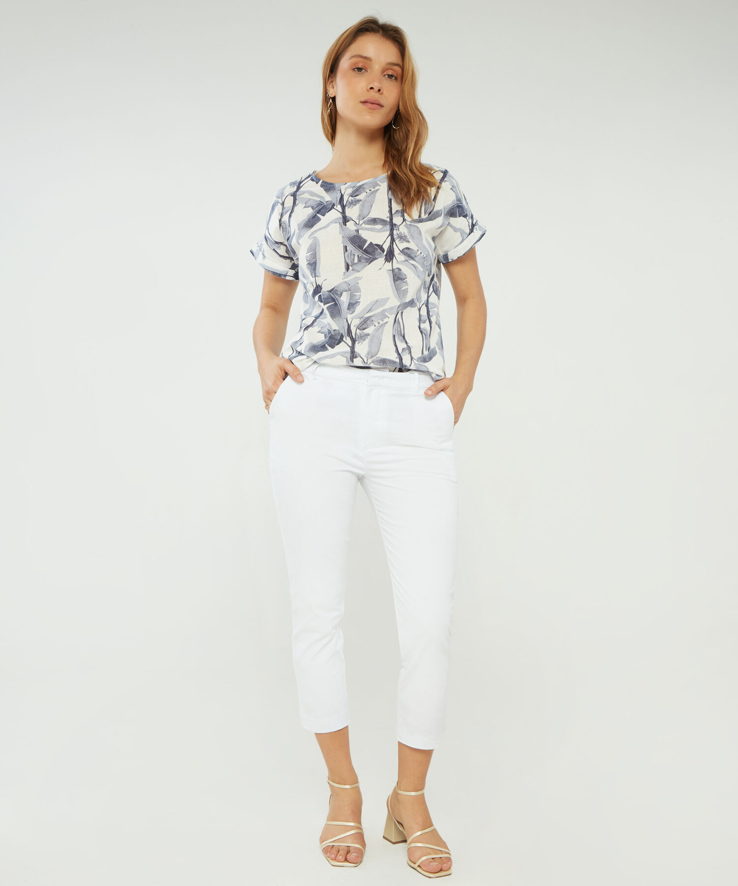 Pantalón Capri con Bolsillos