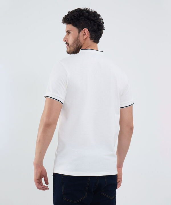 Polo Cuello Mao con Rayas
