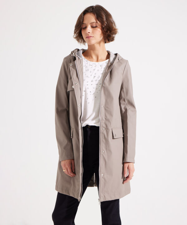 Parka con Bolsillos de Tapa