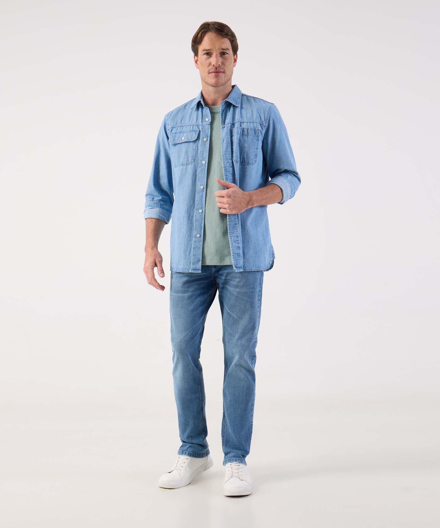 Camiseta de Algodón Básico para Hombre con Estampado