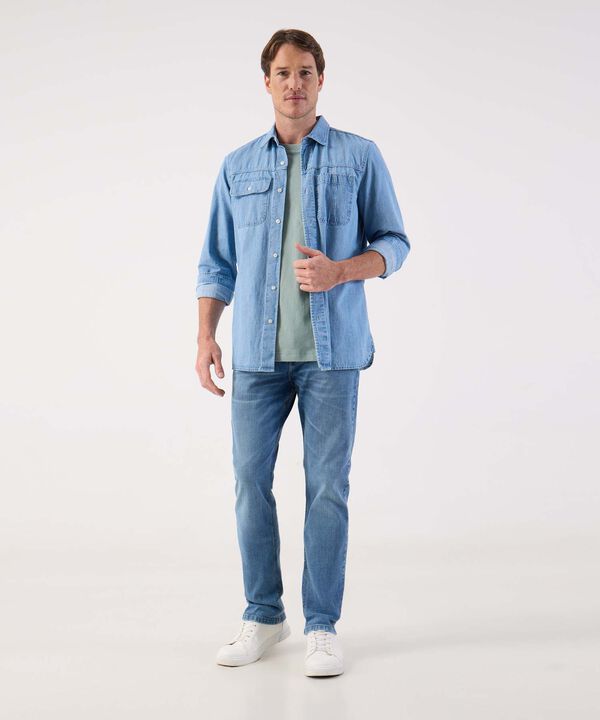 Camiseta de Algodón Básico para Hombre con Estampado image number null