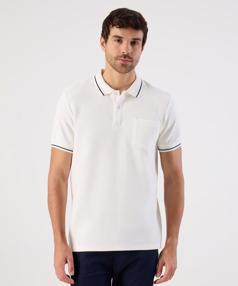 Polo Con Cuello Tejido Para Hombre