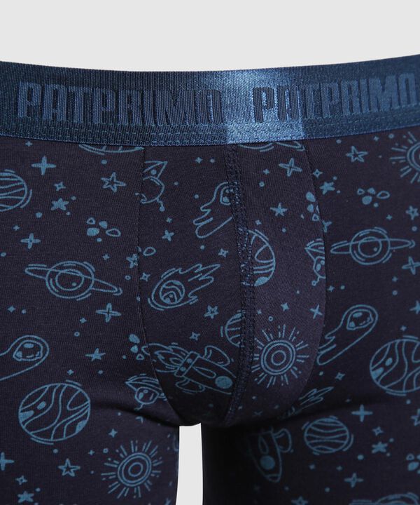 Pantaloncillo Pack X2 Boxer Medio Estampado Con Elastico Expuesto