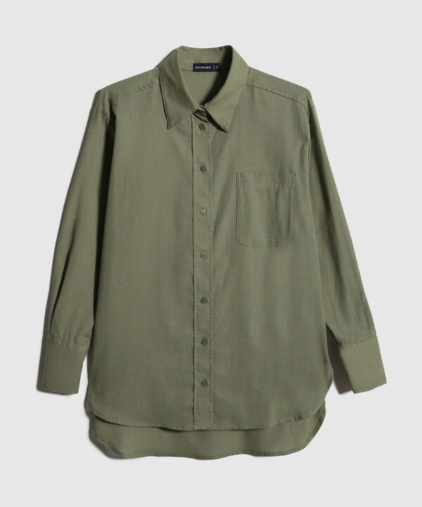 Camisa Unicolor Manga Larga