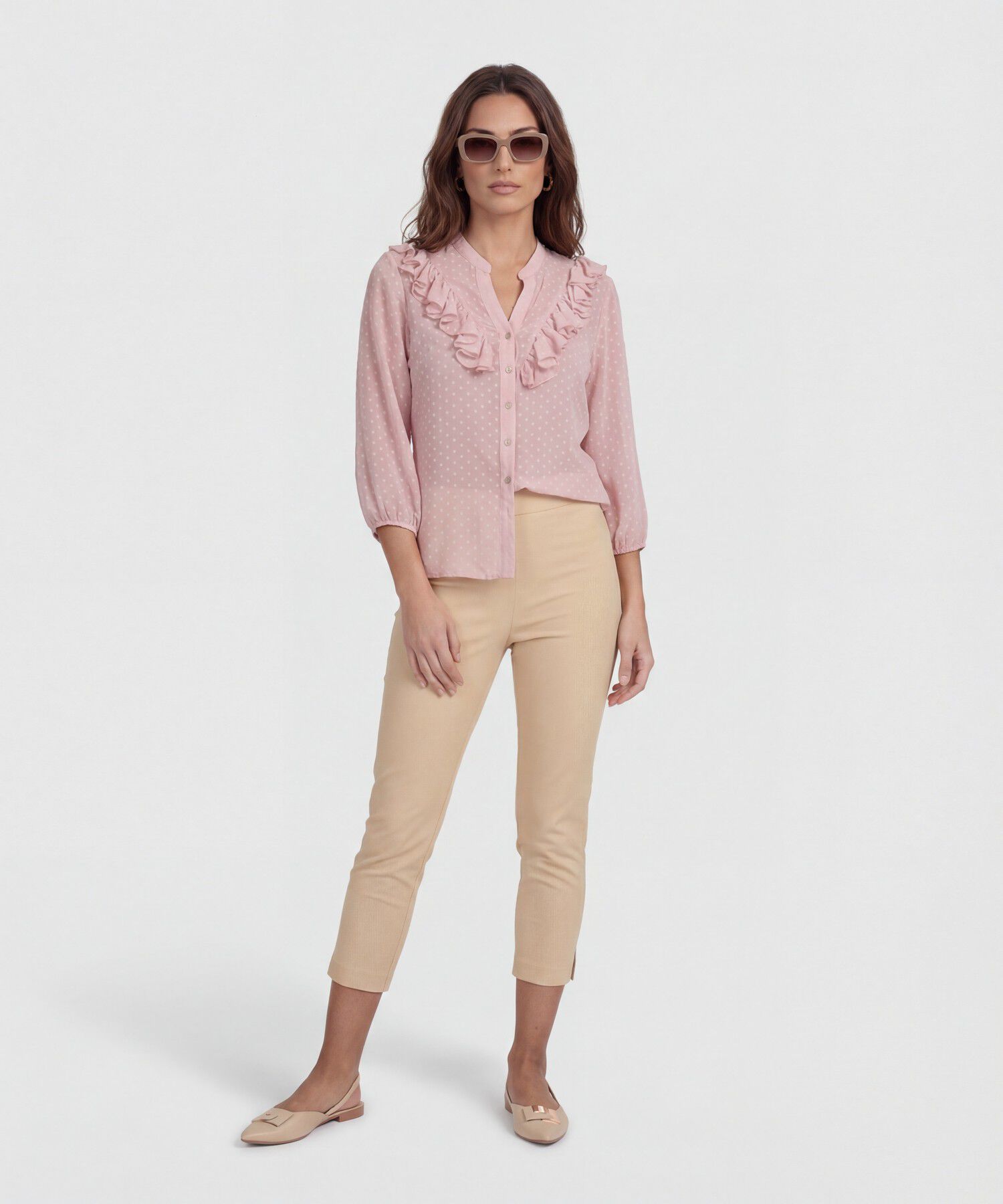 Blusa Texturizada Con Boleros 