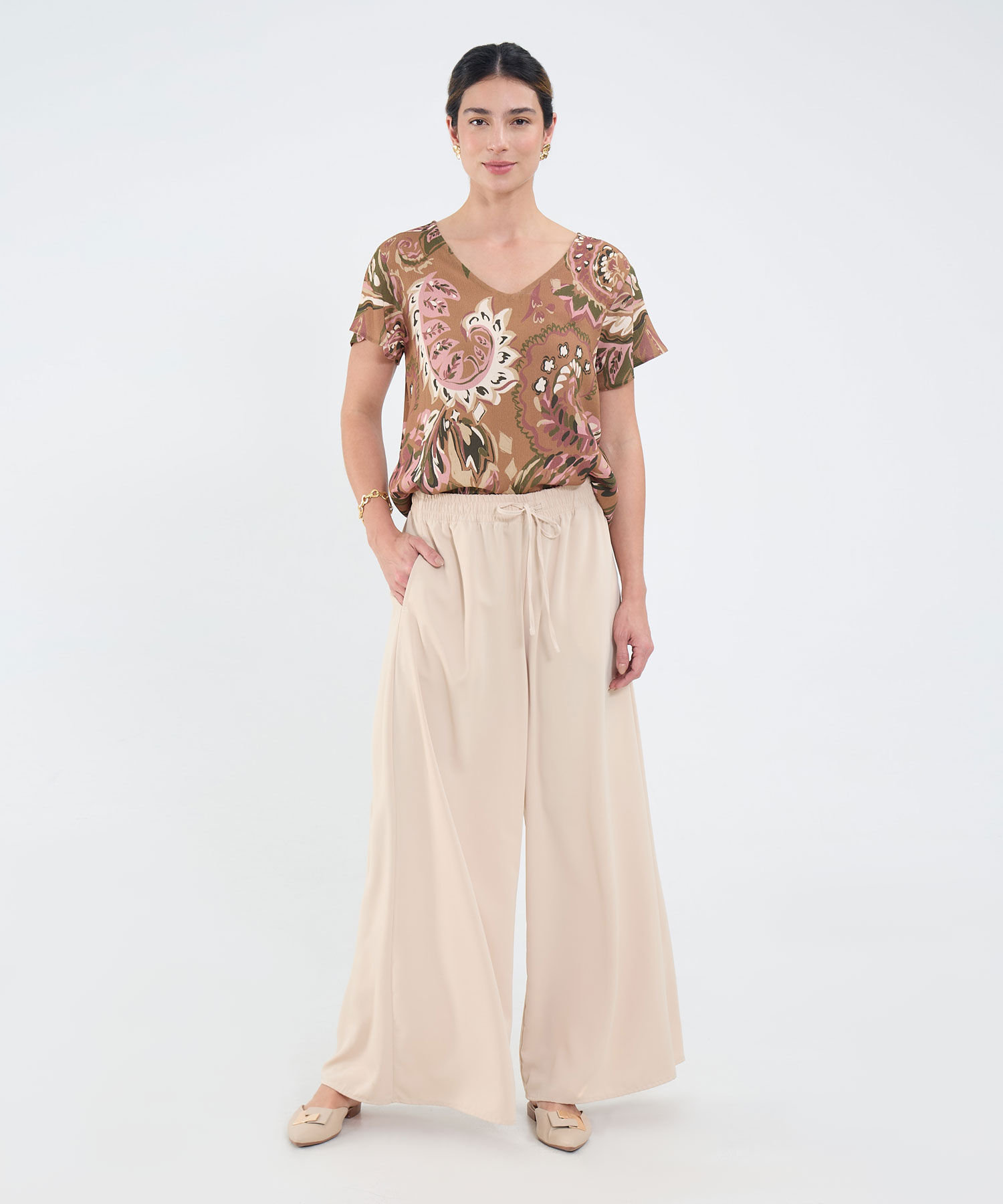 Pantalón Fluido Unicolor