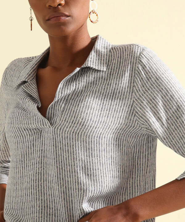 Camisa Manga 3/4 Corporativa Estampada image number null