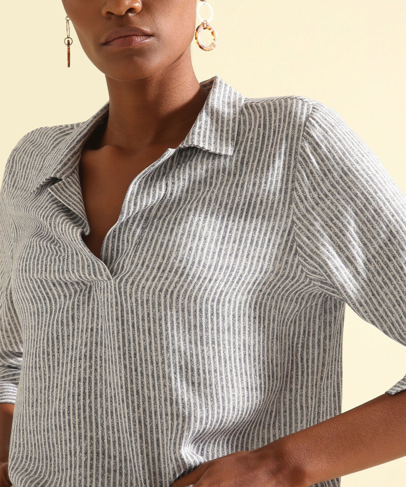 Camisa Manga 3/4 Corporativa Estampada