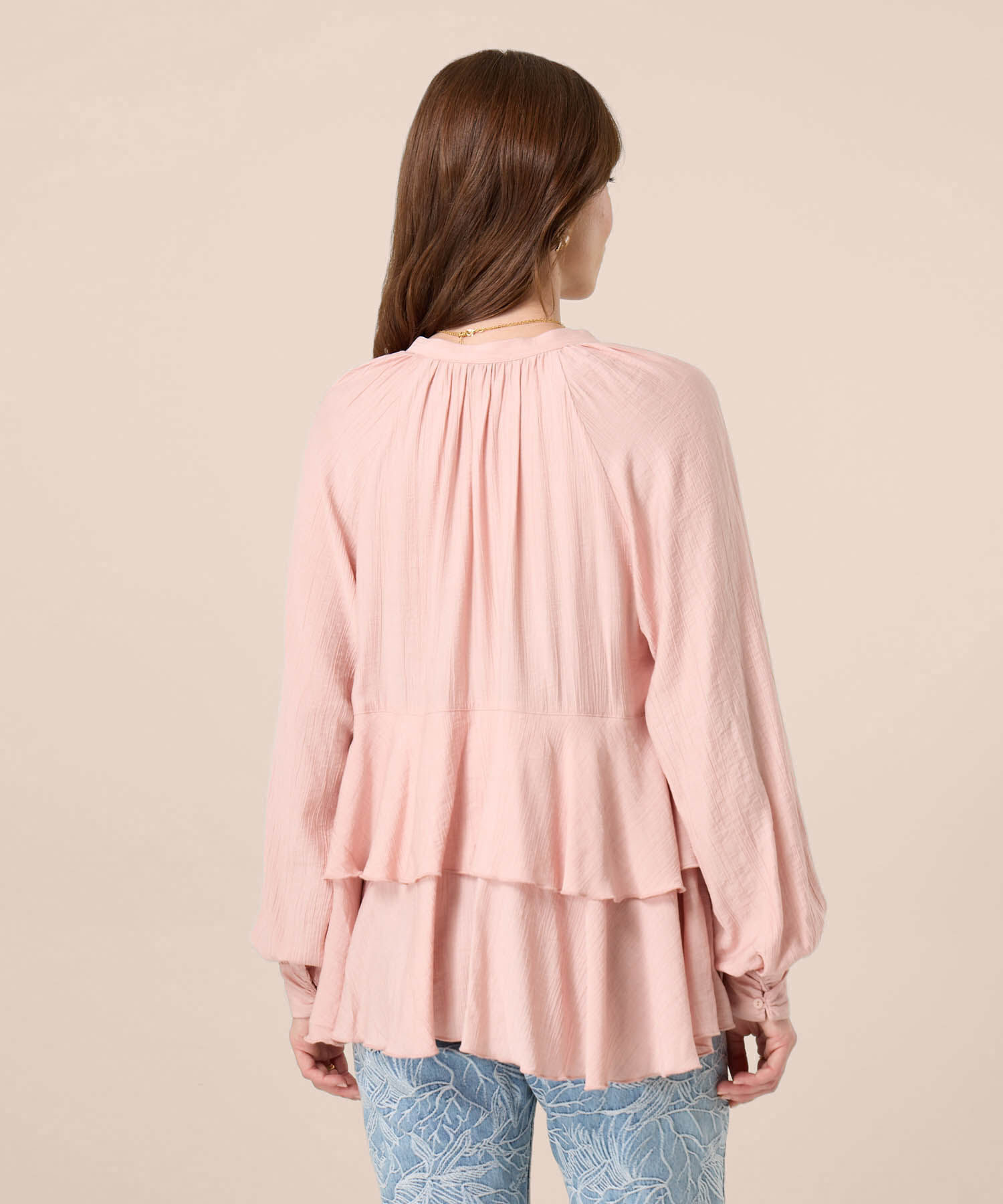 Blusa Con Ruedos Escalonados Para Mujer