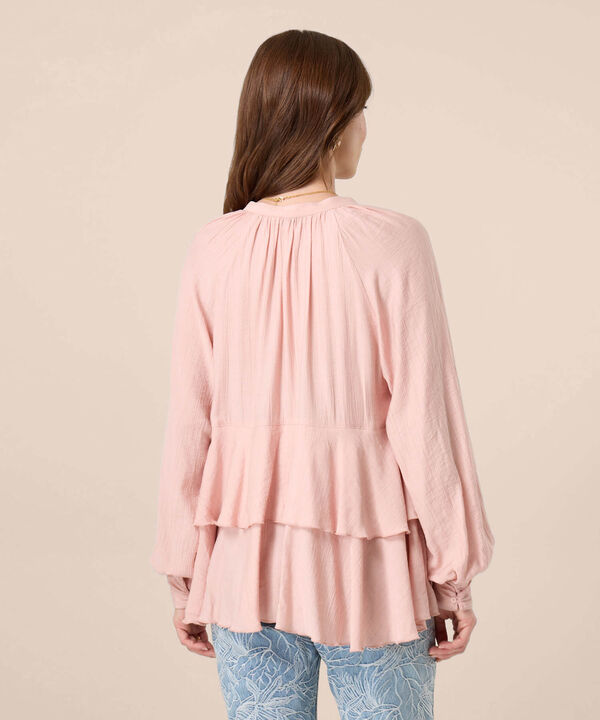 Blusa Con Ruedos Escalonados Para Mujer