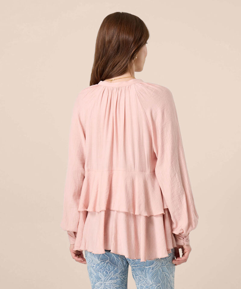 Blusa Con Ruedos Escalonados Para Mujer