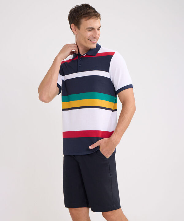 Polo Preteñida, Cuello Y Puños Tejidos
