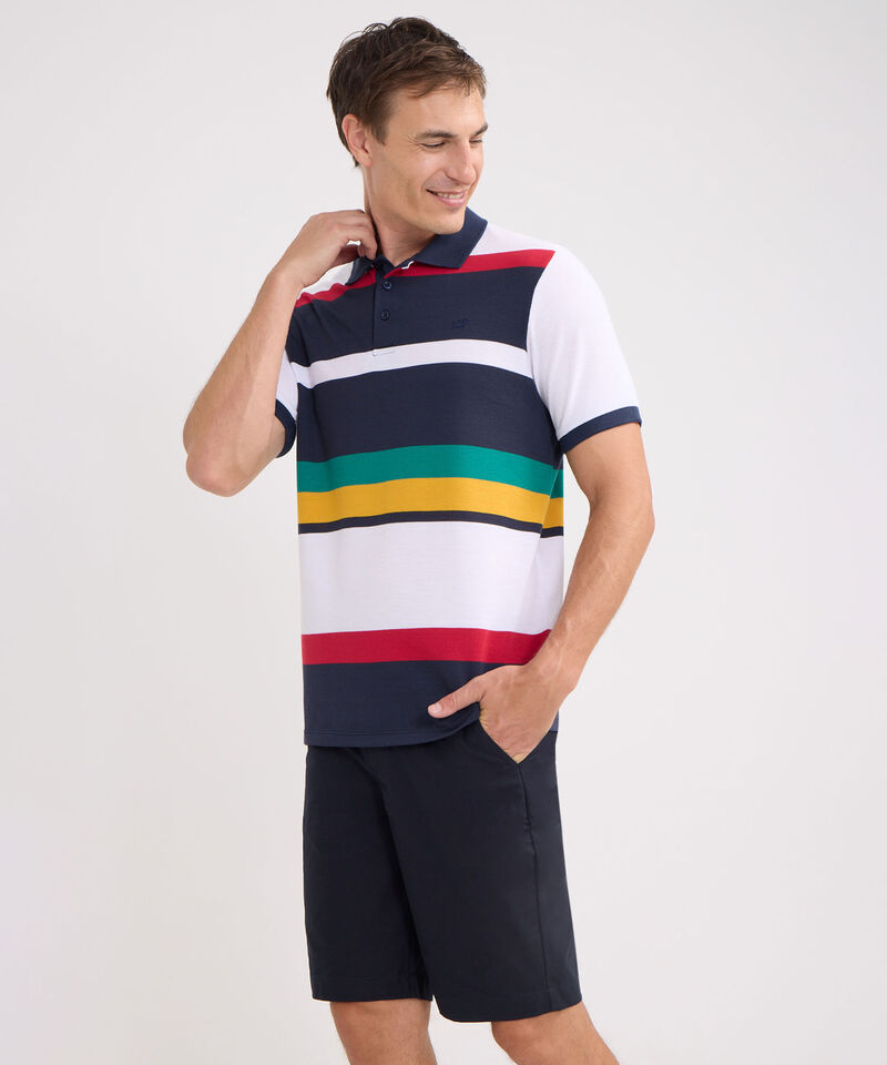 Polo Preteñida, Cuello Y Puños Tejidos
